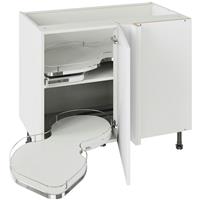 Kitchen Kit Slab Nuvola Blind Corner Base Cabinet Supermatt Dual-Handed 1000mm in White