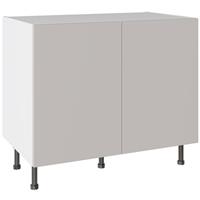 Kitchen Kit Slab Base Kitchen Cabinet Flatpack Supermatt 1000mm in Light Grey