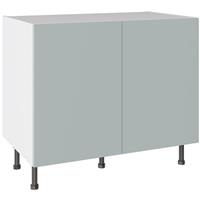 Kitchen Kit Slab Base Kitchen Cabinet Flatpack Supermatt 1000mm in Aquamarine