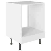 Kitchen Kit Oven Base Kitchen Cabinet Flatpack Value Slab Matt White 600mm in Snow White