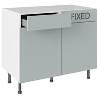 Kitchen Kit Drawerline Base Cabinet Flatpack Slab Supermatt 1000mm in Aquamarine