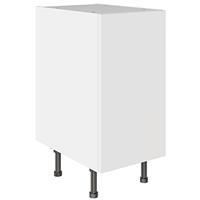 Kitchen Kit Base Kitchen Cabinet Flatpack Value Slab Matt White 400mm in Snow White