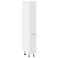 Kitchen Kit Pull & Swing Larder Cabinet Flatpack Value Slab Matt White 300mm in Snow White