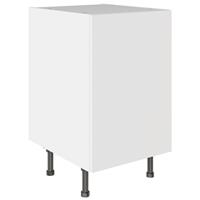 Kitchen Kit Base Kitchen Cabinet Flatpack Value Slab Matt White 500mm in Snow White