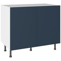 Kitchen Kit Base Kitchen Cabinet Flatpack Slab Supermatt 1000mm in Blue