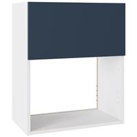 Kitchen Kit Microwave Wall Unit Flatpack Slab Supermatt 600mm in Blue