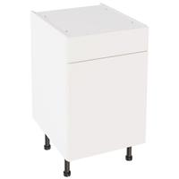 Kitchen Kit Drawerline Base Cabinet Flatpack Value Slab Matt White 500mm in Snow White
