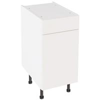 Kitchen Kit Drawerline Base Cabinet Flatpack Value Slab Matt White 400mm in Snow White