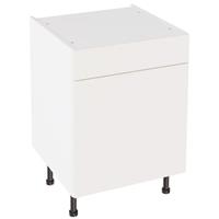 Kitchen Kit Drawerline Base Cabinet Flatpack Value Slab Matt White 600mm in Snow White