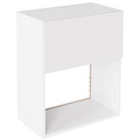 Kitchen Kit Microwave Wall Unit Value Slab Matt White 600mm in Snow White