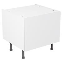 Kitchen Kit Belfast Sink Base Kitchen Cabinet Flatpack Value Slab Matt White 600mm in Snow White