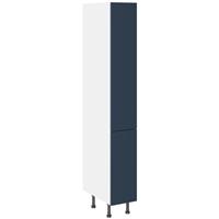 Kitchen Kit Pull & Swing Larder Cabinet Flatpack Slab Supermatt 300mm in Blue