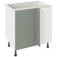 Kitchen Kit Slab Supermatt Blind Corner Base Kitchen Cabinet Flatpack 800mm in Agave Green