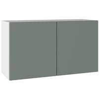 Kitchen Kit Slab Supermatt Double Extractor Wall Kitchen Cabinet Flatpack 800mm in Agave Green