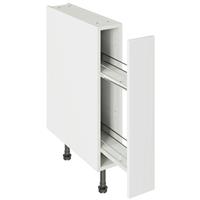 Kitchen Kit Slab Supergloss Base Kitchen Cabinet Pull-Out Flatpack 150mm in White