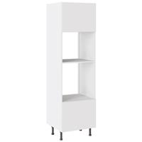 Kitchen Kit Slab Supergloss Oven & Microwave Housing Flatpack 600mm in White