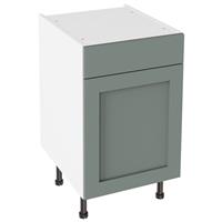 Kitchen Kit Shaker Matt Drawerline Base Cabinet 500mm in Sage Green