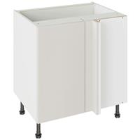 Kitchen Kit Slab Supergloss Blind Corner Base Kitchen Cabinet Flatpack 800mm in Light Grey