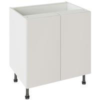 Kitchen Kit Slab Supergloss Base Kitchen Cabinet Flatpack 800mm in Light Grey