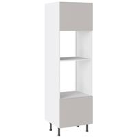 Kitchen Kit Slab Supergloss Oven & Microwave Housing Flatpack 600mm in Light Grey