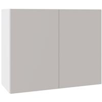 Kitchen Kit Slab Supergloss Wall Kitchen Cabinet Flatpack 900mm in Light Grey