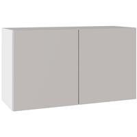 Kitchen Kit Slab Supergloss Double Extractor Wall Kitchen Cabinet Flatpack 800mm in Light Grey