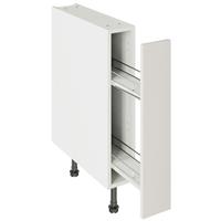 Kitchen Kit Slab Supergloss Base Kitchen Cabinet Pull-Out Flatpack 150mm in Light Grey