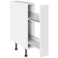Kitchen Kit Slab Supermatt Base Kitchen Cabinet Pull-Out Flatpack 150mm in White