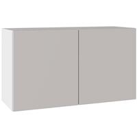 Kitchen Kit Slab Supermatt Double Extractor Wall Kitchen Cabinet Flatpack 800mm in Light Grey