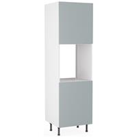 Kitchen Kit Slab Supermatt Single Oven Housing Flatpack 600mm in Aquamarine