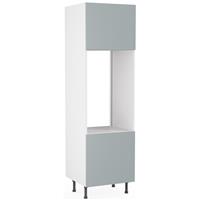 Kitchen Kit Slab Supermatt Double Oven Housing Flatpack 600mm in Aquamarine