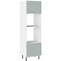 Kitchen Kit Slab Supermatt Oven & Microwave Housing Flatpack 600mm in Aquamarine