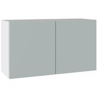 Kitchen Kit Slab Supermatt Double Extractor Wall Kitchen Cabinet Flatpack 800mm in Aquamarine