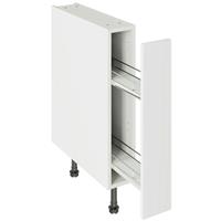 Kitchen Kit Value Slab Matt White Base Kitchen Cabinet Pull-Out Flatpack 150mm in Snow White