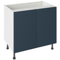 Kitchen Kit Slab Supermatt Base Kitchen Cabinet Flatpack 900mm in Blue