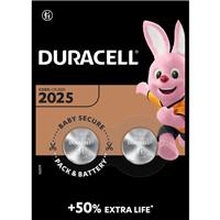 Duracell CR2025 Lithium Coin Cell Batteries 3V (2 pack) in Black