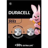 Duracell CR2032 Lithium Coin Cell Batteries 3V (2 pack) in Black