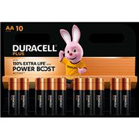 Duracell Plus Power AA Batteries LR6 (10 pack) in Black Plastic