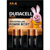 Duracell Plus Power AA Batteries LR6 (4 pack) in Black Plastic