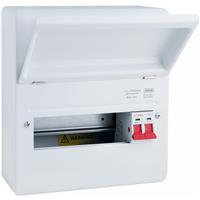 Altrion by Niglon Altrion Isolator Controlled Consumer Unit 10 Module 8 Way in White Steel