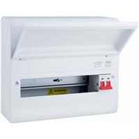 Altrion by Niglon Altrion Isolator Controlled Consumer Unit 14 Module 12 Way in White Steel