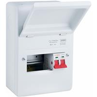 Altrion by Niglon Altrion Isolator Controlled Consumer Unit 6 Module 4 Way in White Steel