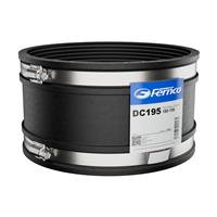 Fernco Flexible Connector Clay to Clay 180mm to 195mm in Black