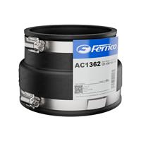 Fernco Flexible Adaptor Clay to PVC 121-136mm to 100-115mm in Black