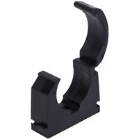 Made4Trade Hinged Pipe Clip 15mm (20 Pack) in Black