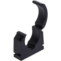 Made4Trade Hinged Pipe Clip 22mm (20 Pack) in Black