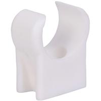 Made4Trade Open Pipe Clip 15mm (100 Pack) in White