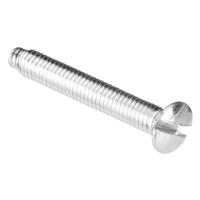 Tower Slotted Raised Countersunk Machine Screw M3.5 x 35mm BZP (100 Pack) in Silver