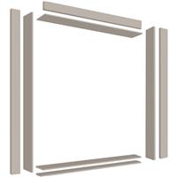 Spacepro Framing Kit for Sliding Wardrobes Door System Grey >2.8m Grey in Pebble