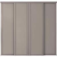 Spacepro Shaker 4 Door Sliding Wardrobe Kit Frame and Panel Door Kit (610mm) in Pebble